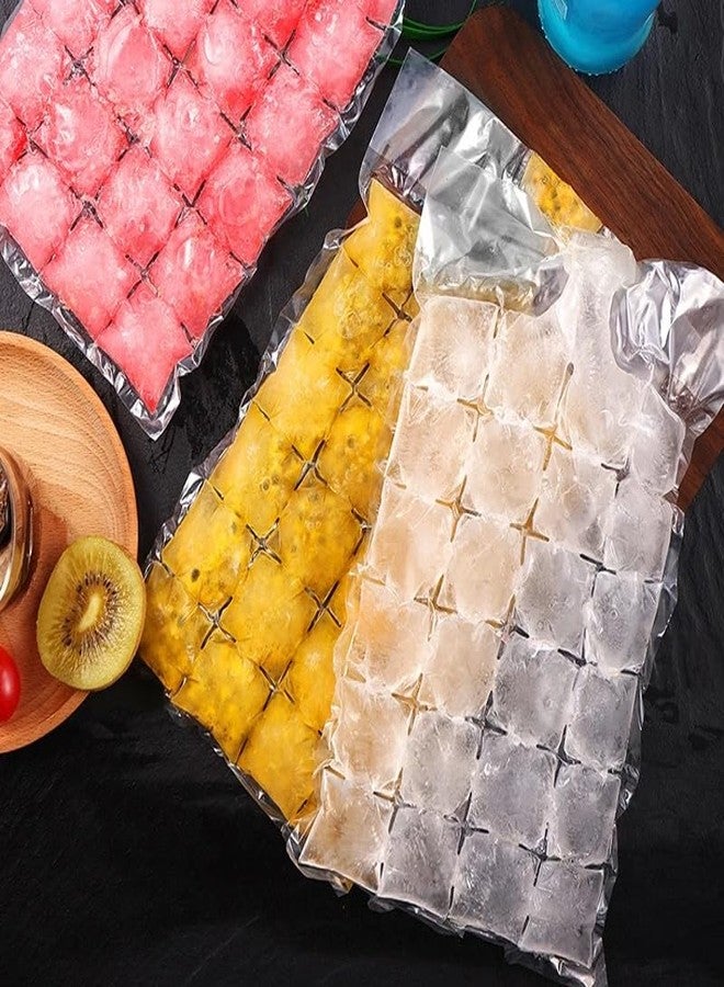 TraveEssentialz Ice Cube Bag for Travel Use or Home Use | Stackable Easy Release Ice Cube Mold Sheets | Self Seal Freeazing Maker - 10 Sheets 24 Cubes Each - Image 1